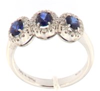Anello Davite & Delucchi Donna in Oro bianco Zaffiro 0.95 Ct AA031654ZF - AA031654ZF